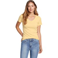 Eddie Bauer ® Favorite Shirt - Kurzarm mit V-Ausschnitt Damen Gelb Gr. XL von Eddie Bauer