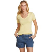 Eddie Bauer ® Favorite Shirt - Kurzarm mit V-Ausschnitt Damen Gelb Gr. XS von Eddie Bauer