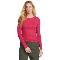 Eddie Bauer ® Favorite Shirt - Langarm mit Rundhalsausschnitt - uni Damen Rot Gr. XS von Eddie Bauer