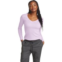 Eddie Bauer ® Favorite Shirt - Langarm mit V-Ausschnitt Damen Violett Gr. XL von Eddie Bauer