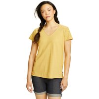 Eddie Bauer ® Hemplify Shirt - Kurzarm mit V-Ausschnitt Damen Orange Gr. XS von Eddie Bauer