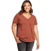 Eddie Bauer ® Ophelia T-Shirt - V-Ausschnitt Damen Rot Gr. S von Eddie Bauer