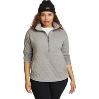 Eddie Bauer ® Outlooker Sweatshirt mit 1/2-Reissverschluss Damen Grau Gr. L von Eddie Bauer