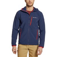 Eddie Bauer ® Sandstone Backbone Grid Softshelljacke mit Kapuze Herren Blau Gr. S von Eddie Bauer