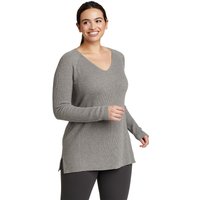 Eddie Bauer ® Tellus Pullover - V-Ausschnitt Damen Grau Gr. L von Eddie Bauer