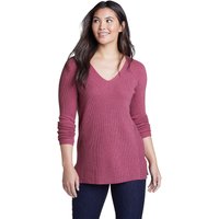 Eddie Bauer ® Tellus Pullover - V-Ausschnitt Damen Rot Gr. L von Eddie Bauer