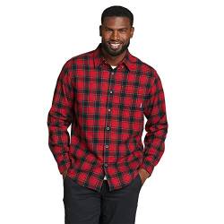 Eddie Bauer Eddie's Favorite Flanellhemd für Herren, klassische Passform, kariert - Rot - Medium Regulär von Eddie Bauer