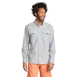 Eddie Bauer Herren Voyager Flex Langarmshirt, Lt Gray, L von Eddie Bauer