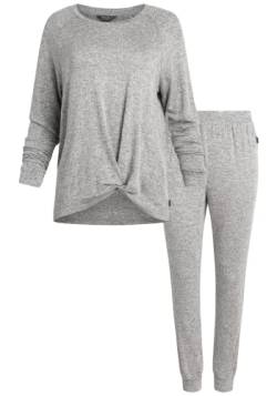 Eddie Bauer Womens 2 Piece Jogger Pajama Set, Ladies Sleepwear - Grey, Medium von Eddie Bauer