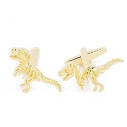 Manschettenknöpfe - T-rex Dinosaurier Gold von EdelManchet