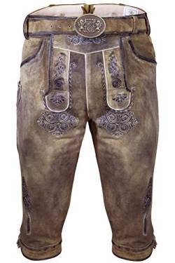 Edelnice Trachtenmode Bayerische Traditionelle Kniebund Lederhose Valentin inkl. Gürtel Gr. 44-68 (46) von Edelnice Trachtenmode