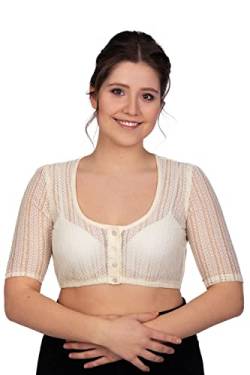 Edelnice Trachtenmode Dirndlbluse Kassandra beige aus Spitze Gr. 32-56 von Edelnice Trachtenmode