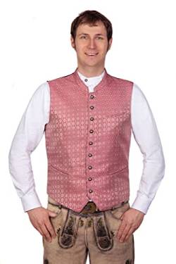 Edelnice Trachtenmode Elegante Trachtenweste Gilet rosa gold Diago mit edler Musterung Gr. 48 von Edelnice Trachtenmode