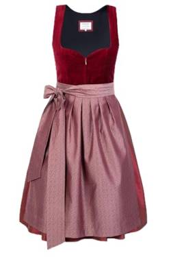 Edelnice Trachtenmode Exklusives Designer Midi Dirndl Lilly Samt rot inkl. Dirndlschürze Gr. 32-54 (42) von Edelnice Trachtenmode