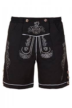 Trachten Badeshorts Badehose im Lederhosen Style Medium, Schwarz von Edelnice Trachtenmode