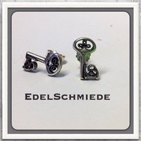 Edelschmiede925 Paar Ohrstecker Edelschmiede925 Silberohrstecker, Schlüssel, geschwärzt (k. A) von Edelschmiede925