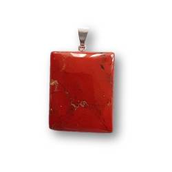 Jaspis rot Edelstein | Naturstein Silber 925 Anhänger | Roter Kristall Stein (L-842) von Edelsteinartikel