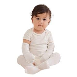 Edenswear Baby und Kleinkind Handschuhe keine Kratzer Tencel Fäustlinge für Ekzeme Gr. 6 Monate, weiß von Edenswear