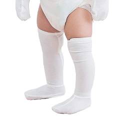 Edenswear Tencel-Socken mit Zink-Infused Long Tube Moisturizing Socken für Baby mit Ekzemen Gr. 12 Monate, weiß von Edenswear