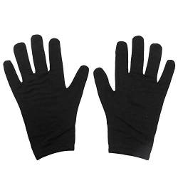 Edenswear Tencel feuchtigkeitsspendende Handschuhe für Erwachsene mit Zink und Ekzemen, Größe L, Schwarz von Edenswear
