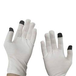 Edenswear Tencel feuchtigkeitsspendende Handschuhe für Erwachsene mit Zink und Ekzemen, Größe L, Weiß von Edenswear