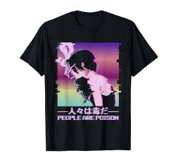 People Are Poison Alt Vaporwave Aesthetic Smoking Anime Girl T-Shirt von Edgy Aesthetic Anime Merch Lofi Egirl Eboy Clothes