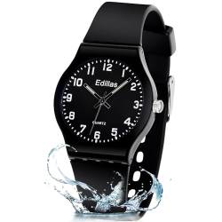 Edillas Kinderuhr Analoge Jungen Mädchen Armbanduhr wasserdichte Leicht zu Lesen Zeit Weicher Riemen Armbanduhren Geschenk für Kinder von Edillas