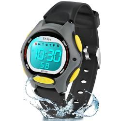 Edillas Kinderuhr Mädchen Jungen Digital,7 Farben Licht Digital Armbanduhr für Kinder wasserdichte Sport Outdoor Multifunktionale digital Uhren mit Stoppuhr/Alarm von Edillas