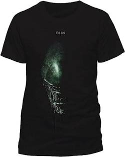 Alien Covenant - Run Alien Printed Black T-Shirt ()-Black T-Shirts & Hemden(X-Large) von Edit