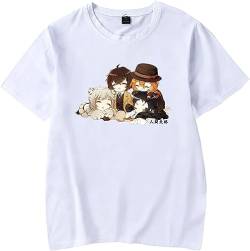 Bungo Stray Dogs T-Shirt Cosplay Shirt 2D Printed Cotton Blend can be Worn All Year Round NewPattern Fashion Casual top can be Worn by Men and Women T-Shirts & Hemden(Medium) von Edit