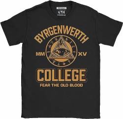 Byrgenwerth College t Shirts mnner Schwarz Epic Gamer t Shirts mnner Schwarz Gaming tees Bloodborne Retro Tee T-Shirts & Hemden(Large) von Edit