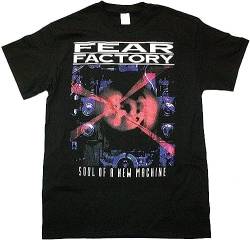 Fear Factory Soul of A New Machine Mens T-Shirt Industrial Metal Death Metal Black T-Shirts & Hemden(X-Large) von Edit