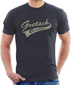 Gretsch Brooklin Mens Graphic T-Shirt Drums Drummer Inspired Dark Grey M T-Shirts & Hemden(Large) von Edit