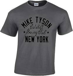 Mike Tyson Mens T-Shirt Boxing Design Iron Gym Training Top Grey T-Shirts & Hemden(X-Large) von Edit