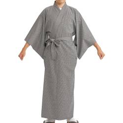 [Edoen] Japan YUKATA Kimono gesteppt Sashiko Herren, Schwarz, X-Large von Edoten