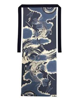 Edoten] Fundoshi Made in Japan 100% Baumwolle Lendentuch Bequeme Unterwäsche Drachen, Dragon (Marineblau), Einheitsgröße von Edoten