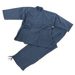 Edoten Herren Japan Kimono Steppkleidung Sasiko Samue, Marineblau, X-Large von Edoten