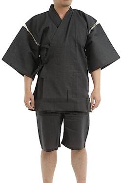 Edoten Japanischer Kimono Jinbei Gr. L, grau von Edoten