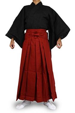 Edoten Japanese Samurai Hakama Uniform 1771BK-RD L von Edoten