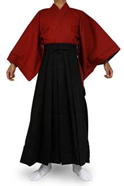 Edoten Japanese Samurai Hakama Uniform RD-BK L von Edoten