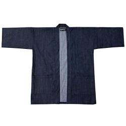 [edoten] Japanische Kleidung DENIM Jacke aus Japan Strickjacke, Marineblau, Large von Edoten