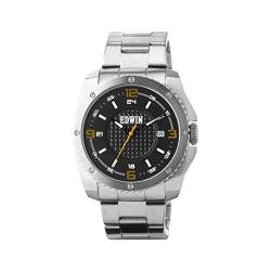 Edwin EMERGE Men's 3 Hand-Date Watch, Stainless Steel Case and Band von Edwin