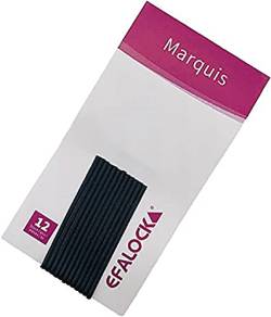 Efalock Professional Marquis Haarklemmen schwarz matt 12 Stück 4cm von Efalock Professional