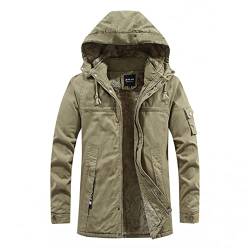 Dicke Winterjacke Herren Parka Winddicht Herren Kleidung Schneetrage Oberbekleidung Kleinkind Mantel Militär Casual Warm Kapuzenjacke Herren von Efloorcoration