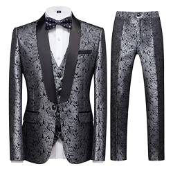 Herren-Anzüge, asiatische Größe, 3-teilig (Jacke, Weste, Hose), Stickerei, Bankett und Hochzeitsanzug von Efloorcoration