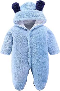 Egen Baby Strampler mit Kapuze Winter Warm Kleinkind Fleece Overall Schneeanzug Onesies Outwear Outfits für 0-12 Monate von Egen