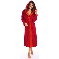 Egeria Kapuzenbademantel Benny | Damen 246 Crimson - L von Egeria