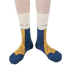 Eghunooye Lustige Entensocken für Erwachsene, Cartoon-Entenfüße, Socken, Halloween, Wadenmitte Socken für Damen und Herren, Entenfüße, One size von Eghunooye