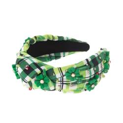 Eghunooye St. Patrick's Day grünes Glückskleeblatt-Stirnband für Damen, St. Patrick's Day Haarschmuck (Smaragdgrün, Einheitsgröße) von Eghunooye