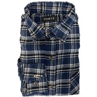 Egomaxx Langarmhemd Kariertes Holzfäller Hemd Flanell Karo Hemd Herrenshirt OHMYS (1-tlg) 7146 in Navy von Egomaxx